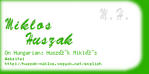 miklos huszak business card